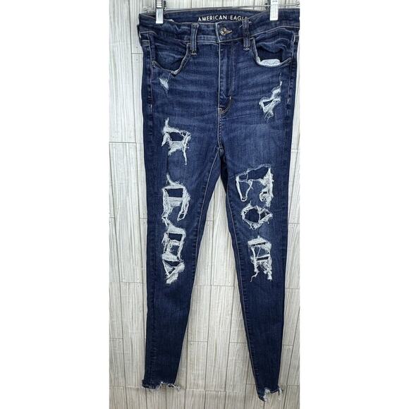 American Eagle Outfitters Denim - American Eagle distressed super hi rise jegging denim jeans Women’s Size 6 Tall